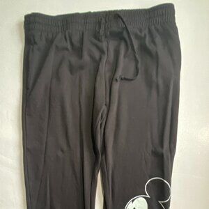 GOOD Size XXXL (21) Womens Disney Jogger Sweatpants Mickey Mouse Cotton Black